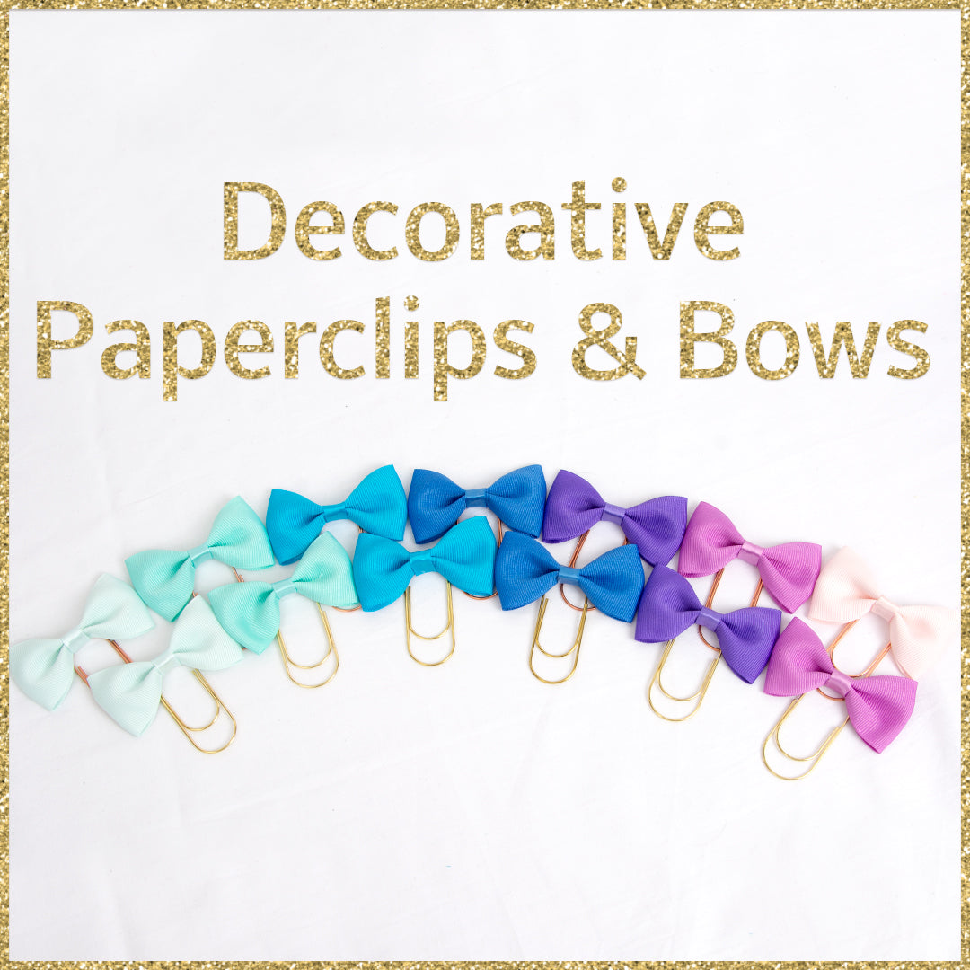 4 pcs Cute Bow Paper Clips/Candy Color Cute Paper Clips/Office  Supplies/Planner Accessory