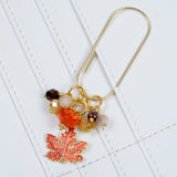 Cozy Season Dangle Clip or Charm with Enamel Maple Leaf Charm