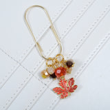 Cozy Season Dangle Clip or Charm with Enamel Maple Leaf Charm