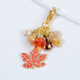 Cozy Season Dangle Clip or Charm with Enamel Maple Leaf Charm