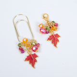 Autumn Whispers Planner Clip or Charm with Enamel Leaf
