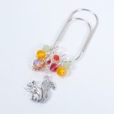 Autumn Whispers Planner Clip or Charm with Squirrel