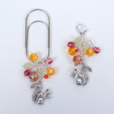 Autumn Whispers Planner Clip or Charm with Squirrel