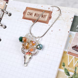 Big Sky Floral Longhorn Dangle Clip or Charm