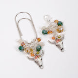 Big Sky Floral Longhorn Dangle Clip or Charm