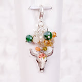 Big Sky Floral Longhorn Dangle Clip or Charm