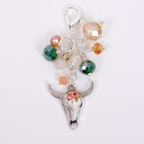 Big Sky Floral Longhorn Dangle Clip or Charm