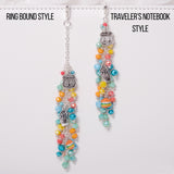 Let's Go Dangle Planner Charm with Route 66, Burger and Fries Charms - Silver