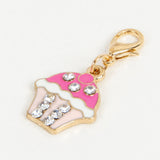 Pink Enamel Cupcake Charm