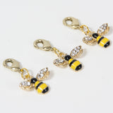 Honey Bee Charms with Rhinestones