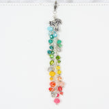 Tropical Charm with Palm Tree, Pineapple and Hibiscus Charms