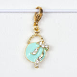 Blue Enamel Handbag Traveler's Notebook Charm, Planner Charm or Stitch Marker