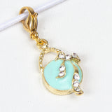 Aqua blue enamel handbag charm