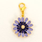Purple Enamel Flower Charm