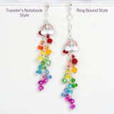 Rainbow Charm Traveler's Notebook and Ring Bound Charm Comparison