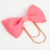 Coral Pink Planner Clip with Rose Gold Wide clip