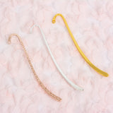 Rose Gold, Silver and Gold Small Bookmarks for Planner Charms