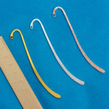 Gold Silver and Rose Gold Metal Bookmarks for Planner Charms with ruler for measurements