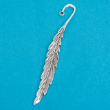 Feather Bookmark adapter for planner charms in antique silver