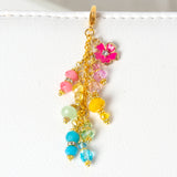 Pink, Coral, Yellow, Mint and Aqua Rainbow Planner Charm Dangle