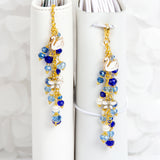 Swan Traveler's Notebook Charm with Blue Crystals and Pearls