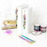 Flower Dangle Planner Charms on Ring Bound Planner & Traveler's Notebook
