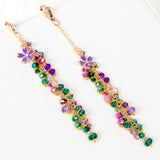 Purple and Teal Flower Dangle Planner Charms