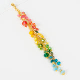 Tropical Rainbow Dangle Charm with Flamingo, Pineapple and Palm Tree