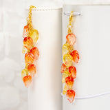 Glass Leaves wire wrapped dangle planner charms
