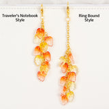Glass leaf dangle planner charms travelers notebook and ring bound planner comparison