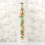 Pink Bow Planner Dangle Charm with Green, blue and pink crystal dangle