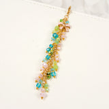 Pink Enamel Bow Planner Dangle Charm with Green, blue and pink crystals
