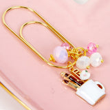 Artist's Coffee Cup Dangle Planner Clip