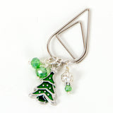 Green Enamel Christmas Tree Charm or Paperclip sparkleprincessco.com