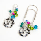 Hummingbird and Flower Dangle Clip and Charm