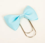 Baby Blue Grosgrain blow in silver
