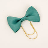 Eucalyptus Green Wide Paperclip in gold