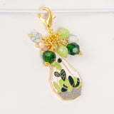 Geometric Succulent Terrarium Enamel Charm