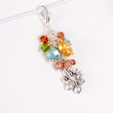 Autumn Thicket Dangle Clip or Charm with Oak Leaf and Acorn Charm