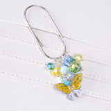 Dandelion Wishes Dangle Planner Clip or Charm with Enamel Flower or Butterfly