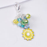 Dandelion Wishes Dangle Planner Clip or Charm with Enamel Flower or Butterfly