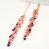 Blush and Navy Planner Charm Dangles in Rose Gold