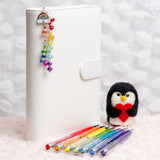 Rainbow Planner Charm on Ring Bound Planner