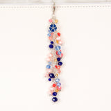 Blush and Navy Dangle Planner Charm in Silver