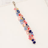 Blush and Navy Dangle Planner Charm in Silver