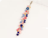 Blush and Navy Dangle Planner Charm in Silver