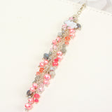 Bunny Dangle Planner Charm with Pink, Peach, Coral and Gray Crystals