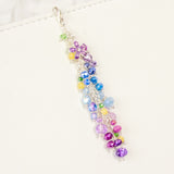 Wisteria Lane Beaded Planner Charm with Purple Enamel flower