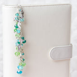 Sea Themed Dangle Charm with Mermaid, Sea Horse, Sea Turtle, Clamshell and Sea Star Charms