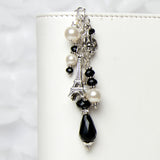 Paris Planner Dangle Charm with Eiffel Tower & Fleur de lis Charms